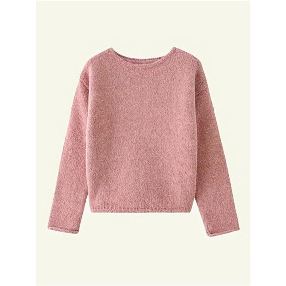 Oversized Round Neck  Long Sleeve Sweater - Picture 2 of 5